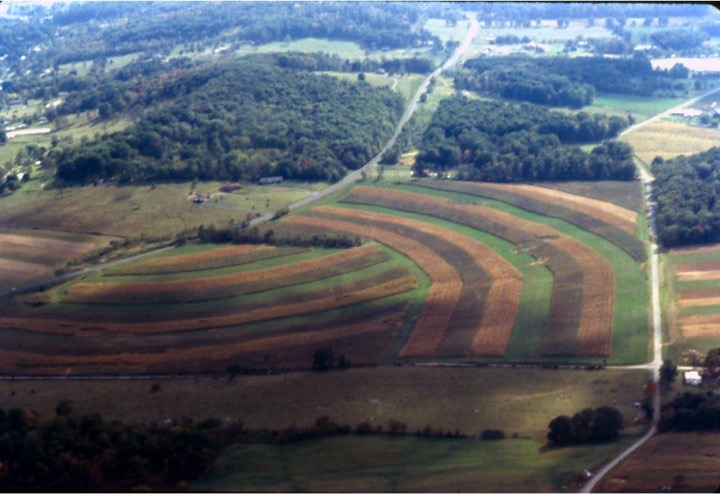 Contour Strip Cropping Systems reduce soil erosion 
