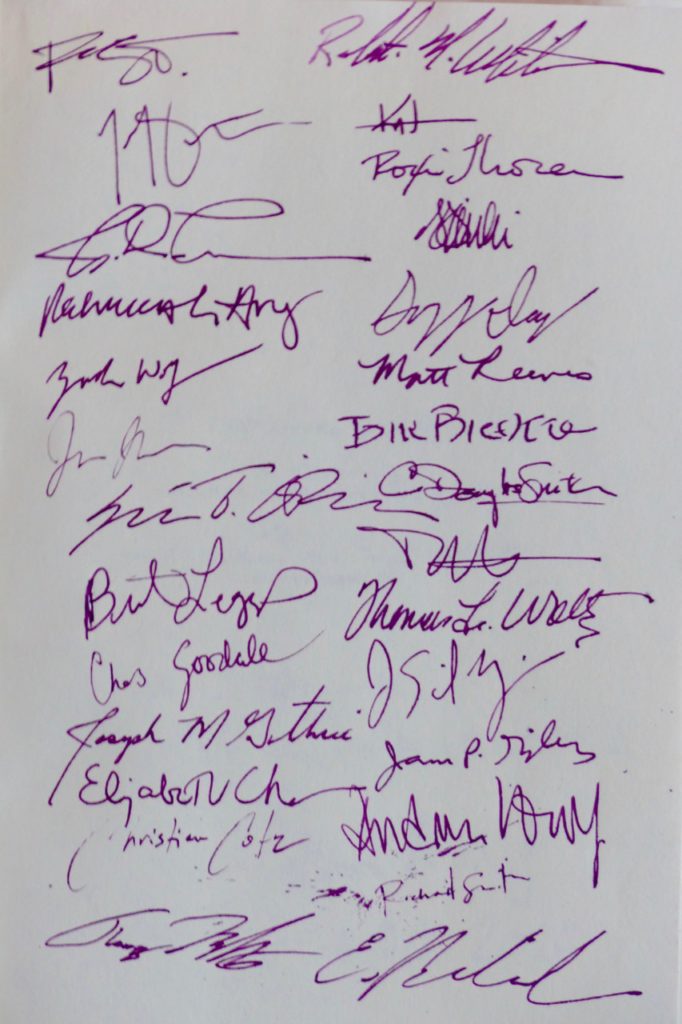 Montpelier Design Congress 2016 participant signatures